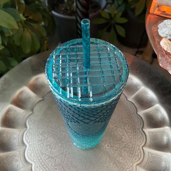 STARBUCKS 2023 24 oz Green Ombre Jeweled Tumbler - Picture 3 of 8